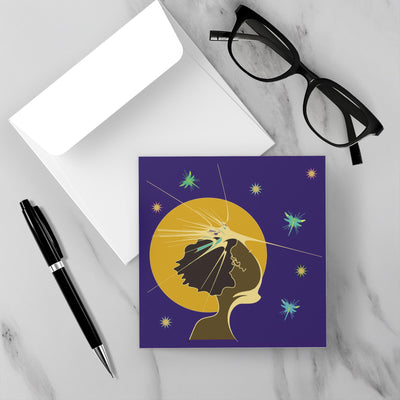 Moon Maiden Greeting Cards | Black Queer Art