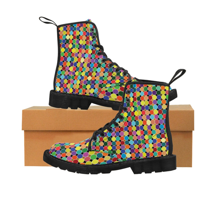 Confetti The Rainbow Canvas Boots