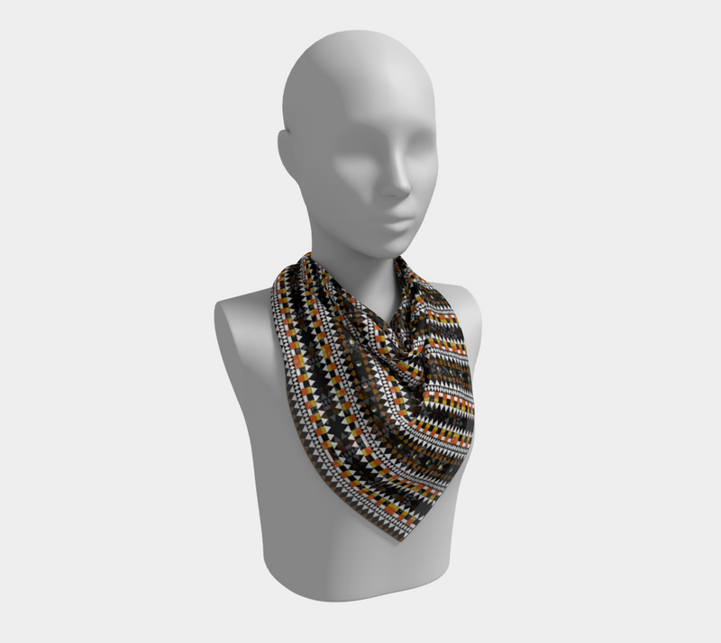 Fulani's Desire Square Silk Scarf | Afrocentric Fashion