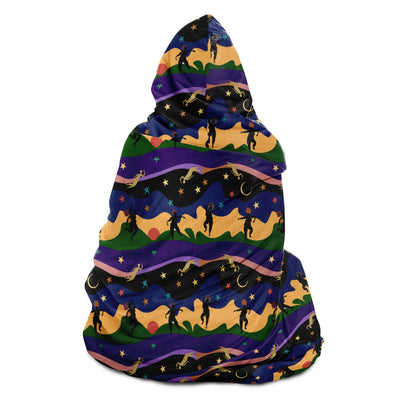 Autumn Dancers Hooded Blanket | Black Folklore Art