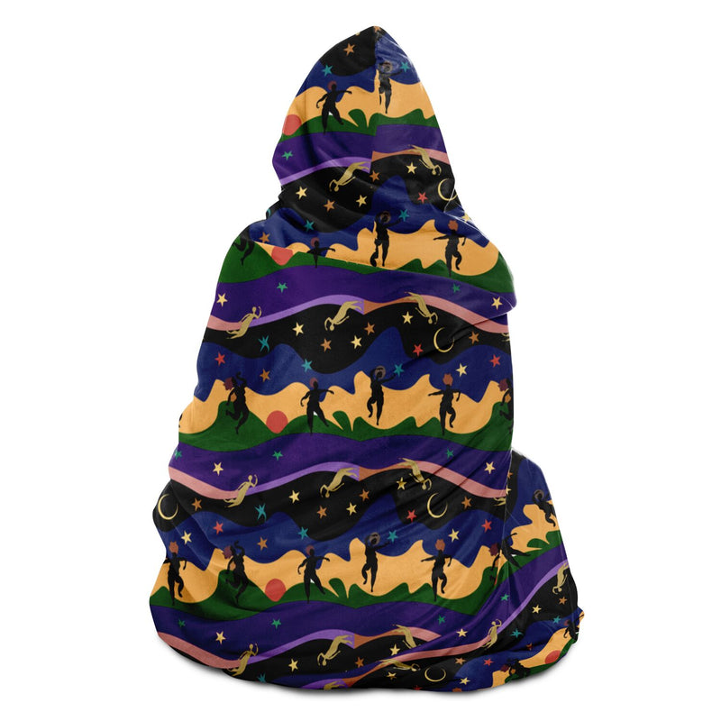Autumn Dancers Hooded Blanket | Black Folklore Art