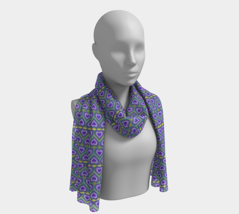 Lavender Love Long Scarf | Queer Art & Black Pride
