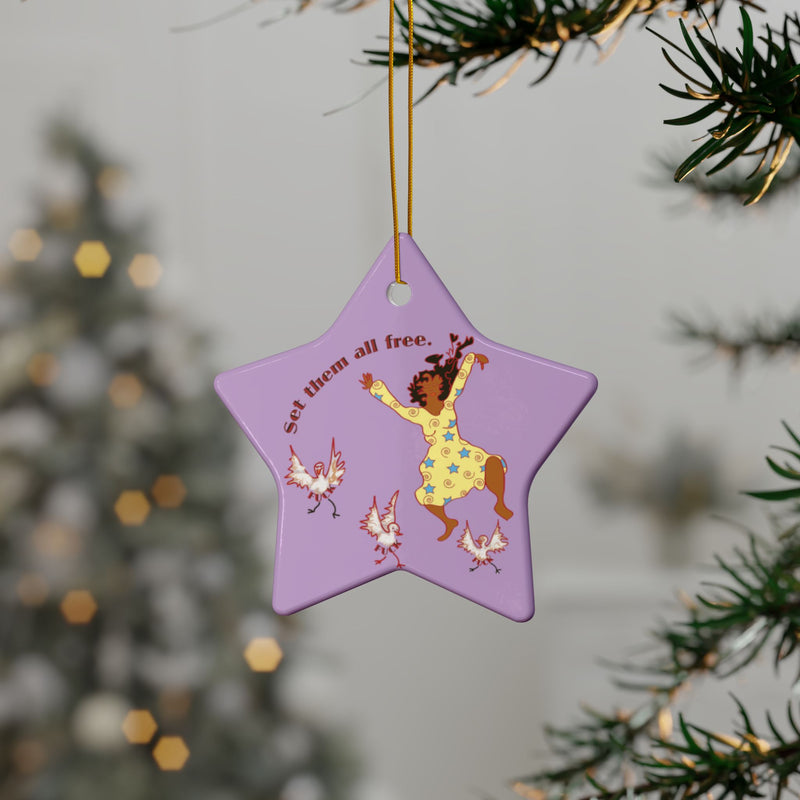 Set Em All Free Ceramic Ornaments (1,3,5,10 Pc sets) | Black Liberation Decor