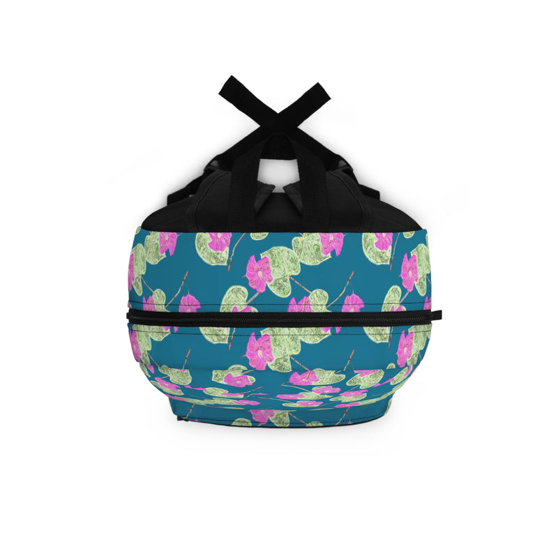 High John, Hey! Backpack — Teal, Pink & Green Patterned School Bag