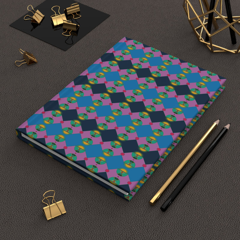 Rainbow Lotus Star Shield Hardcover Journal | Queer Art Journal