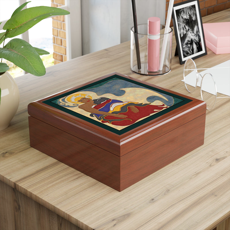 Queen Mother Jewelry Box | Black Women's Empowerment Decor