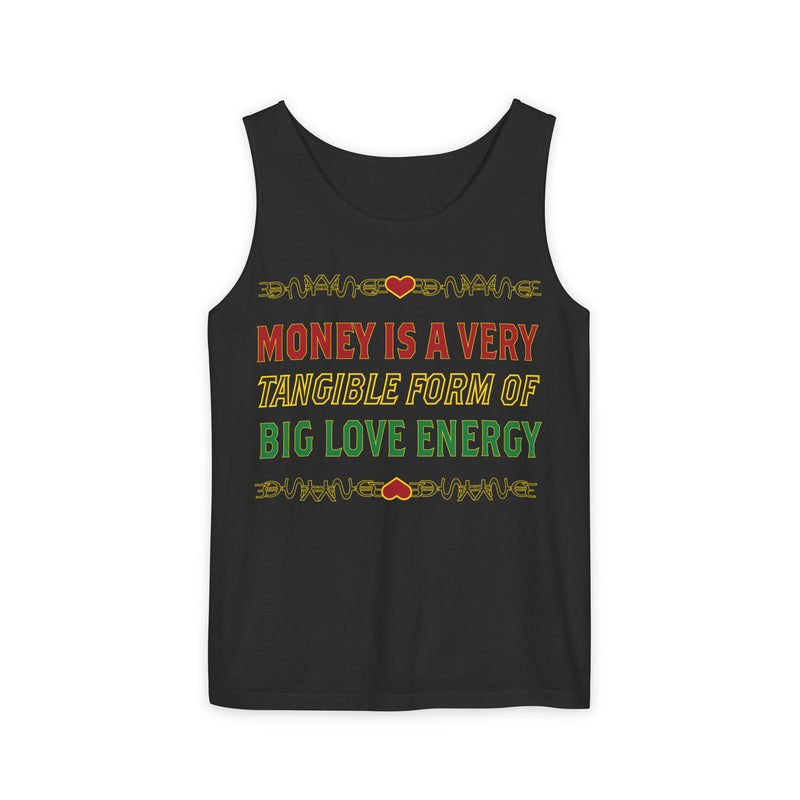 Money Is A Tangible Form Of Love Energy Tank Top | Black Wealth Affirmation