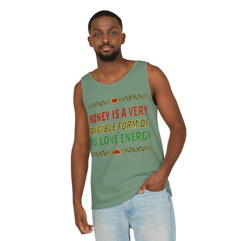 Money Is A Tangible Form Of Love Energy Tank Top | Black Wealth Affirmation