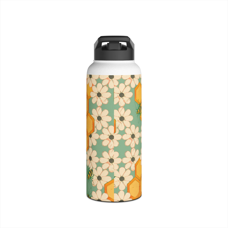 Success's Sweet Sting Stainless Steel Water Bottle - Floral Honeycomb