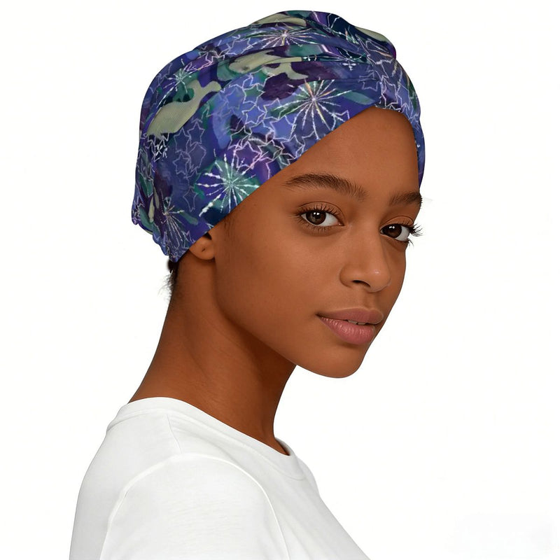 Space Whales & Snowflakes Turban