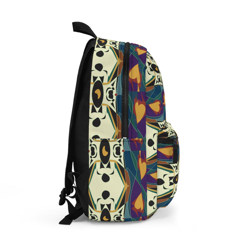 Spider Granma's Love Village Backpack — Colorful Abstract Print