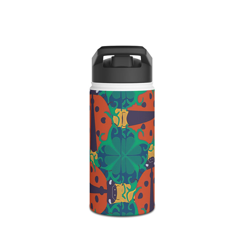 Ladybird Luck Stainless Water Bottle — Colorful Ladybug Forest Insulated Bottle