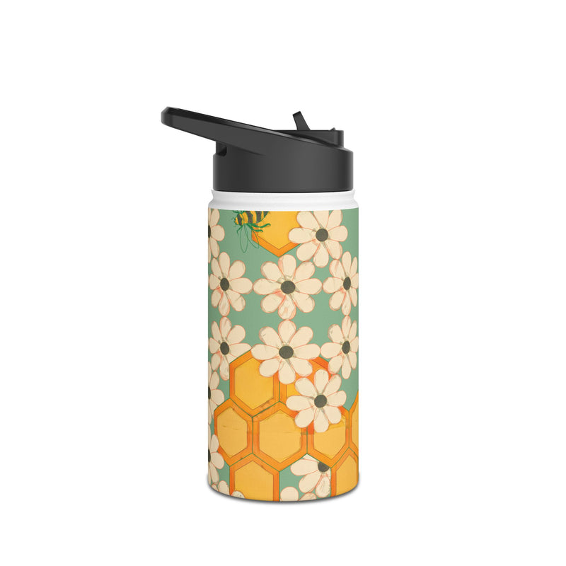 Success's Sweet Sting Stainless Steel Water Bottle - Floral Honeycomb