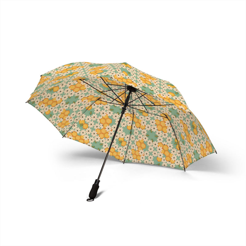 Success's Sweet Sting Foldable Floral Umbrella — Black Eyed Susan Semi-Automatic Compact Umbrella
