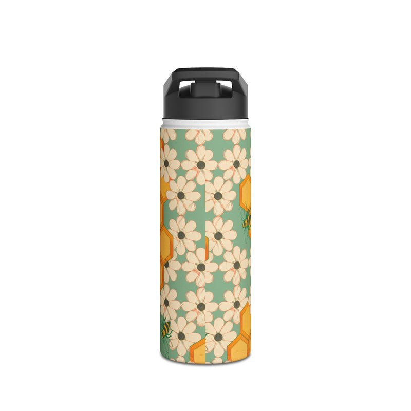 Success's Sweet Sting Stainless Steel Water Bottle - Floral Honeycomb