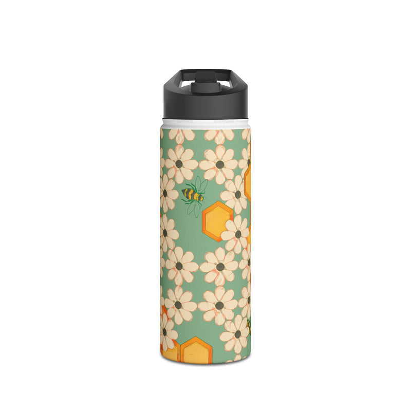 Success's Sweet Sting Stainless Steel Water Bottle - Floral Honeycomb