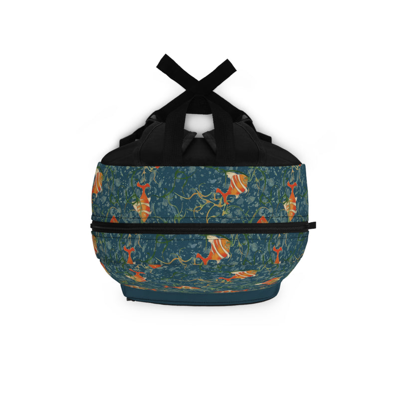 Unschooled Backpack — Colorful Tropical Clownfish School Print