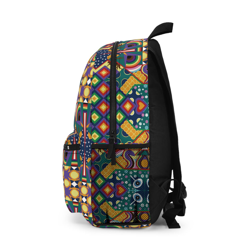 Chaos Iz Liberation Backpack — Bohemian Kaleidoscope Pattern Daypack