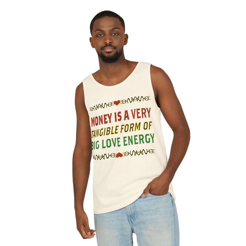 Money Is A Tangible Form Of Love Energy Tank Top | Black Wealth Affirmation