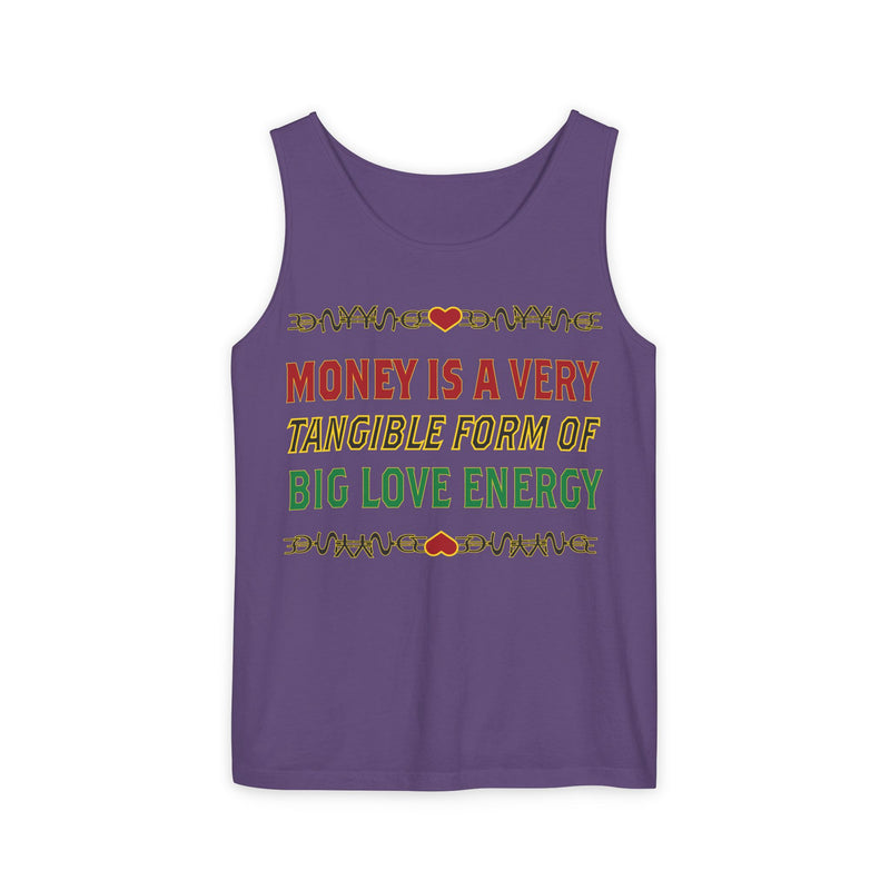 Money Is A Tangible Form Of Love Energy Tank Top | Black Wealth Affirmation