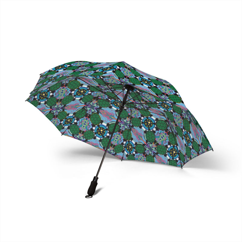 Interdimensional Council Umbrella - Compact Foldable Psychedelic Turtle Umbrella