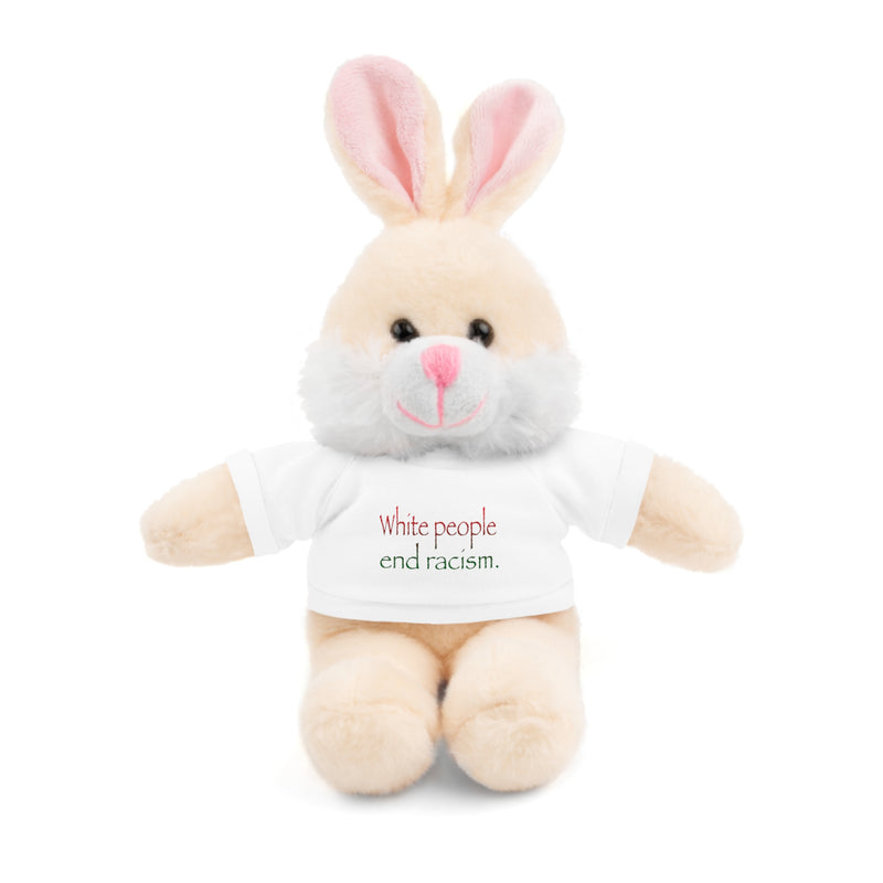 White People End Racism Plushie | Anti-Racism Allyship