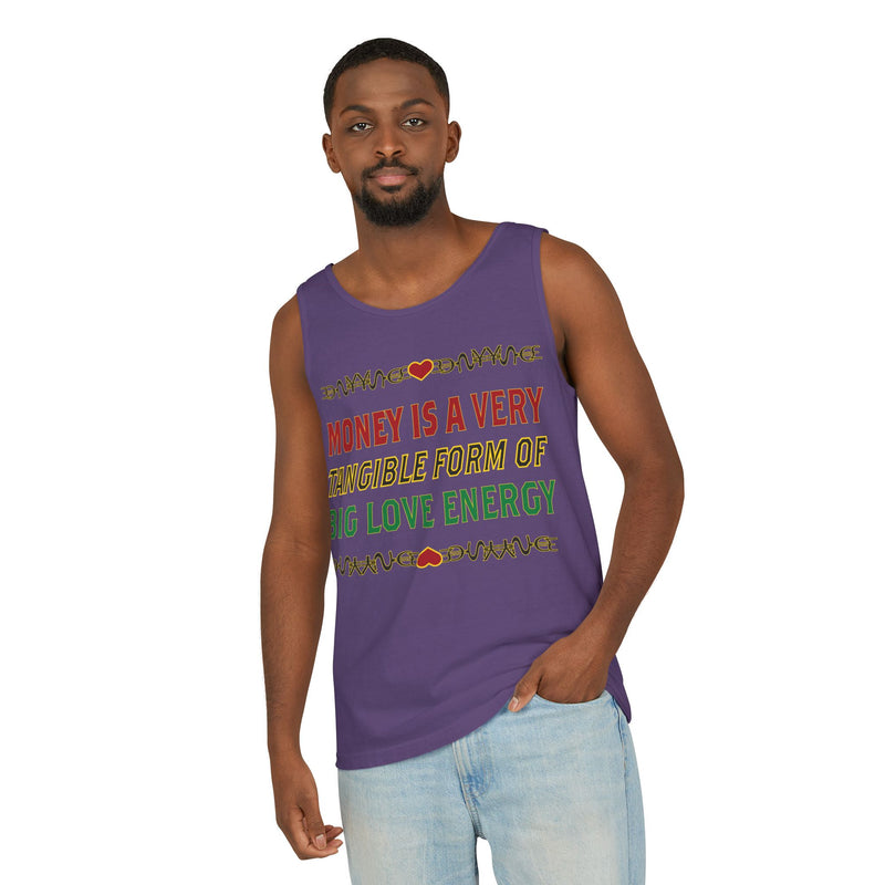 Money Is A Tangible Form Of Love Energy Tank Top | Black Wealth Affirmation