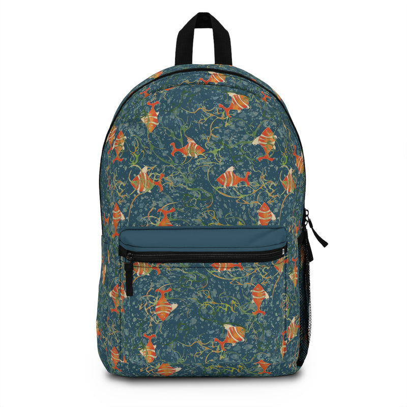 Unschooled Backpack — Colorful Tropical Clownfish School Print
