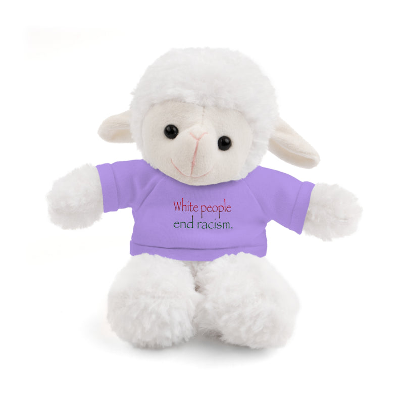 White People End Racism Plushie | Anti-Racism Allyship