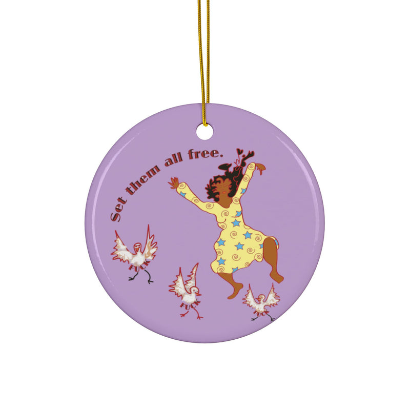 Set Em All Free Ceramic Ornaments (1,3,5,10 Pc sets) | Black Liberation Decor