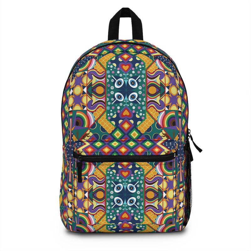 Chaos Iz Liberation Backpack — Bohemian Kaleidoscope Pattern Daypack