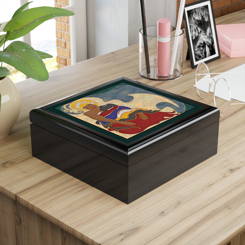 Queen Mother Jewelry Box | Black Women's Empowerment Decor