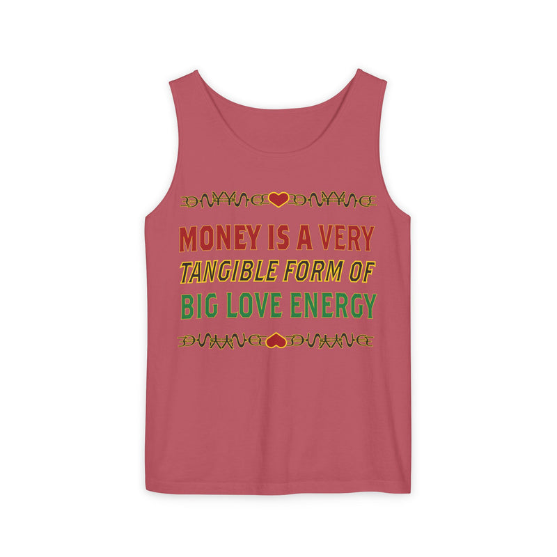 Money Is A Tangible Form Of Love Energy Tank Top | Black Wealth Affirmation