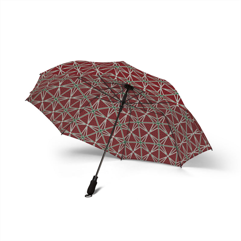 Break A Watermelon Umbrella —  Compact Geometric Pattern, Semi-Automatic Travel Umbrella