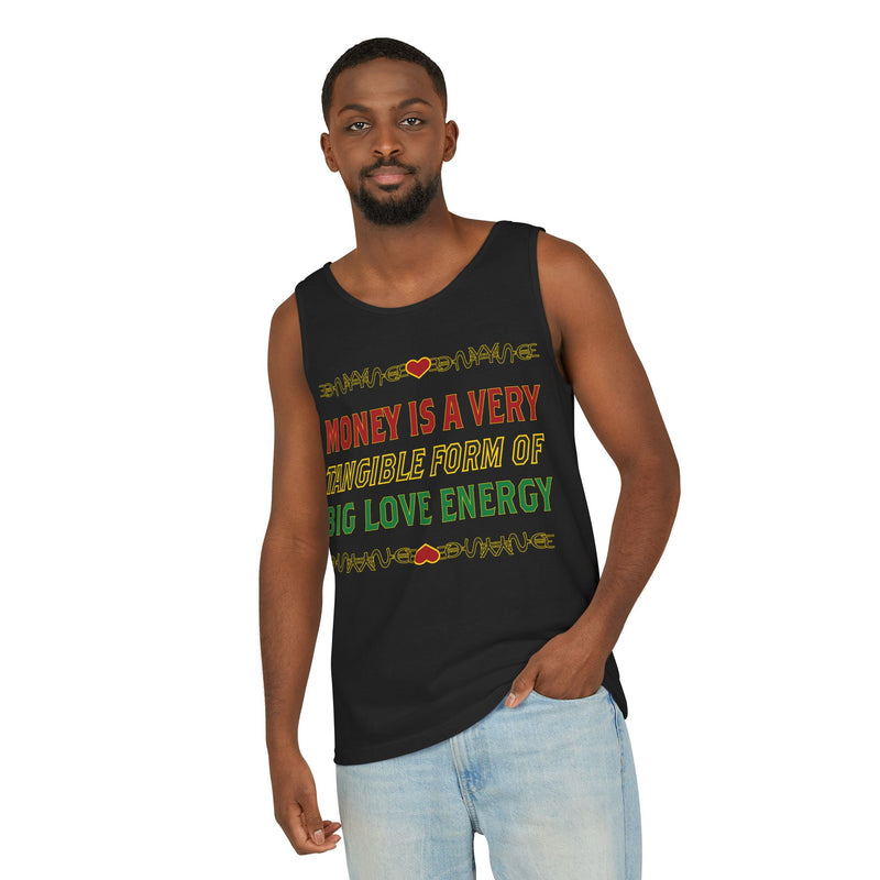 Money Is A Tangible Form Of Love Energy Tank Top | Black Wealth Affirmation