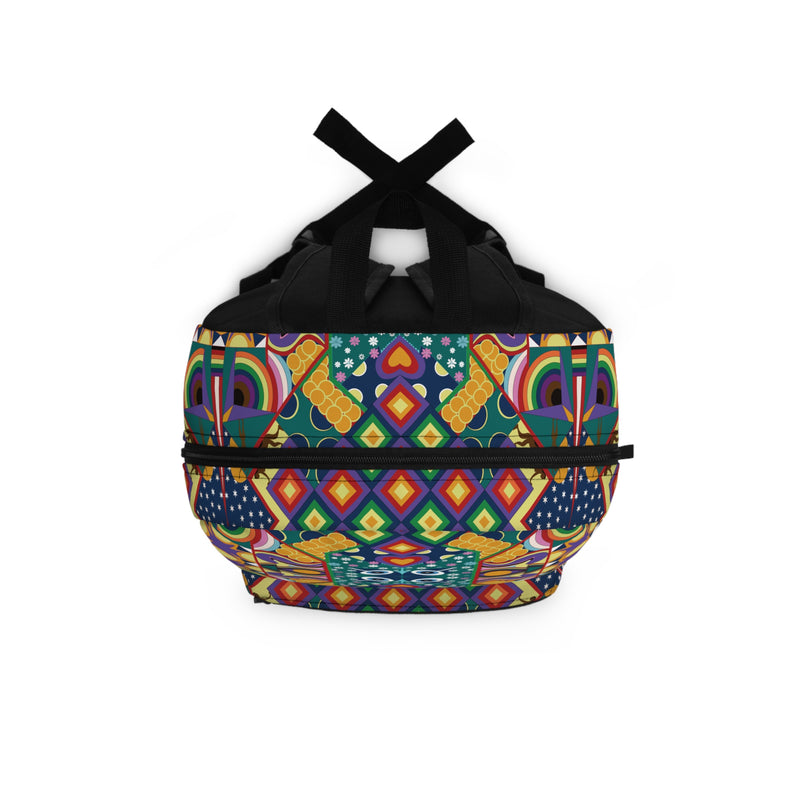 Chaos Iz Liberation Backpack — Bohemian Kaleidoscope Pattern Daypack