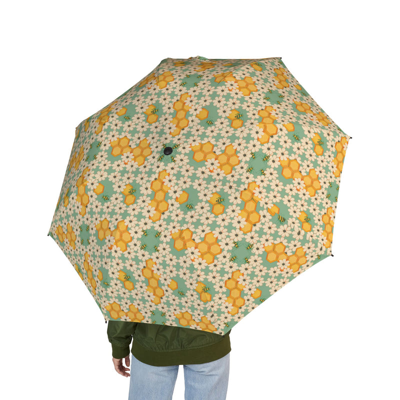 Success's Sweet Sting Foldable Floral Umbrella — Black Eyed Susan Semi-Automatic Compact Umbrella