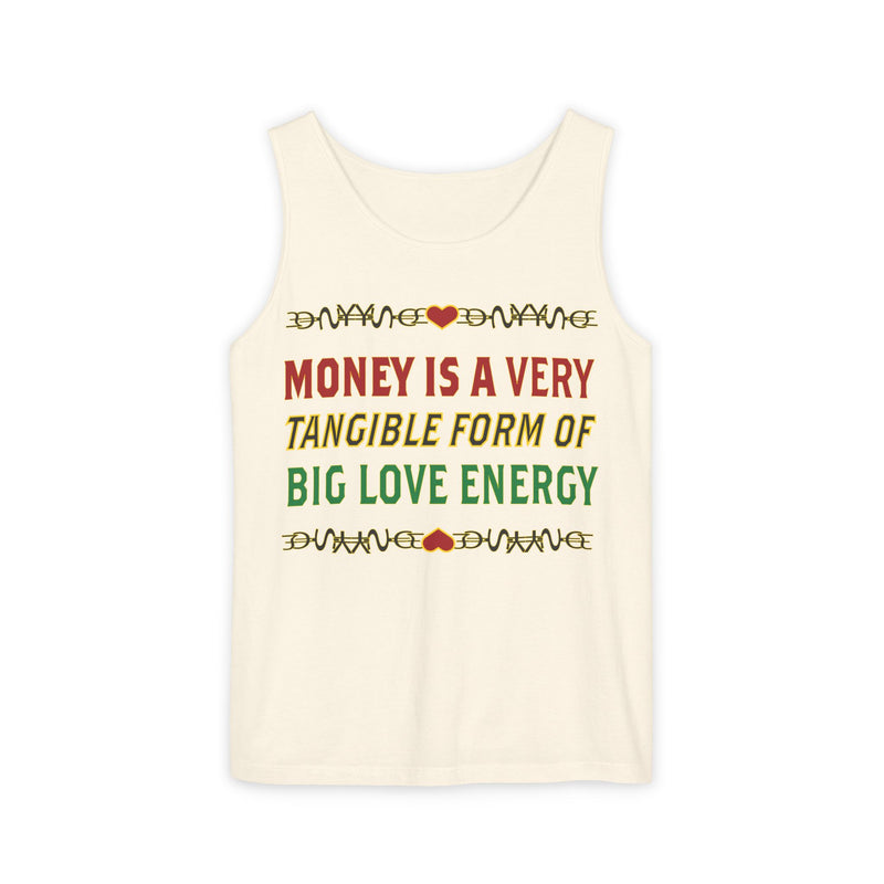 Money Is A Tangible Form Of Love Energy Tank Top | Black Wealth Affirmation