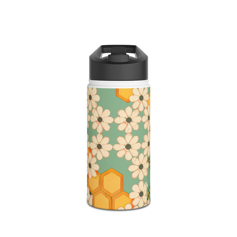 Success's Sweet Sting Stainless Steel Water Bottle - Floral Honeycomb