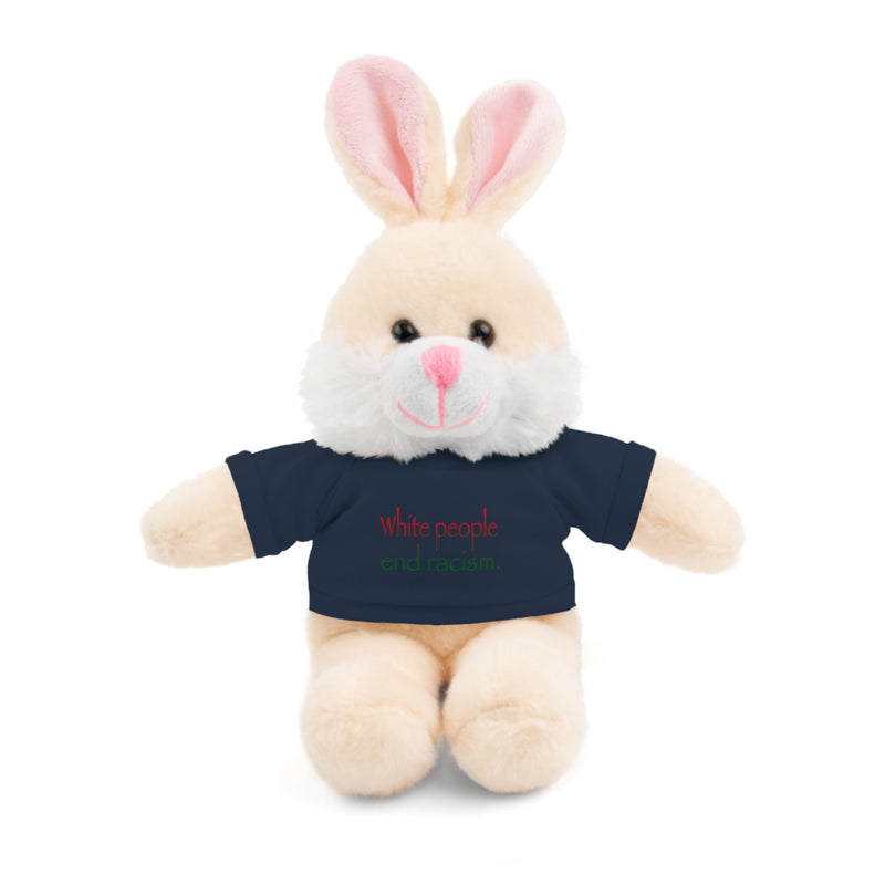 White People End Racism Plushie | Anti-Racism Allyship