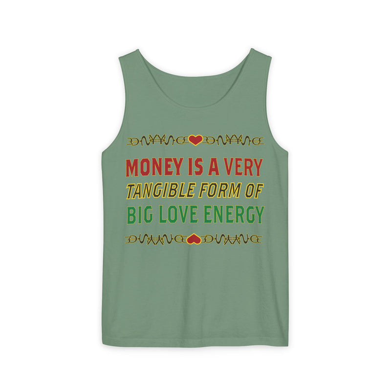 Money Is A Tangible Form Of Love Energy Tank Top | Black Wealth Affirmation