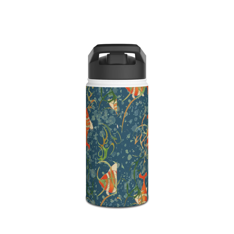 Unschooled Stainless Steel Slender Water Bottle — Insulated Ocean Pattern