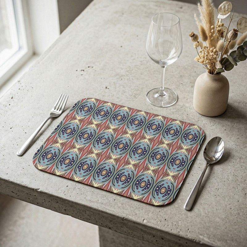 Exit The Cosmic Egg Leather Placemat — Boho Femme Table Mat