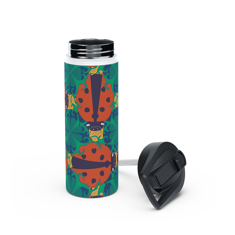 Ladybird Luck Stainless Water Bottle — Colorful Ladybug Forest Insulated Bottle