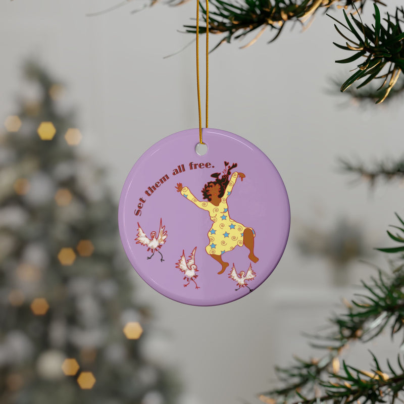 Set Em All Free Ceramic Ornaments (1,3,5,10 Pc sets) | Black Liberation Decor