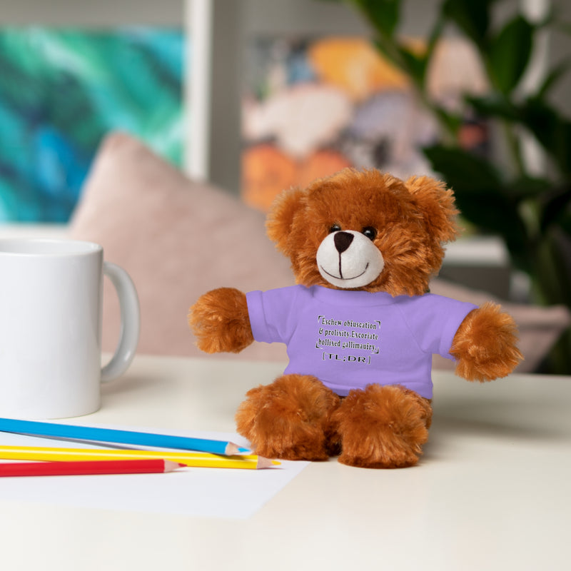 Eschew Obfuscation Stuffed Animal | Queer Affirmation Plushie