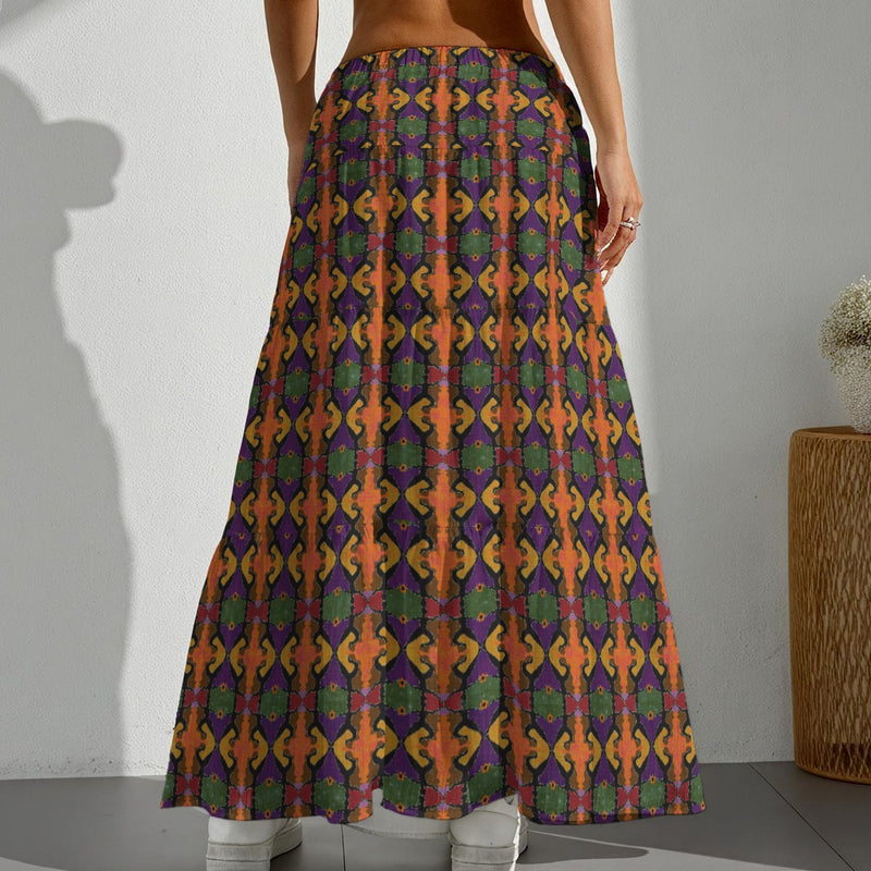 Celebrating Sistas Tiered Boho Maxi Skirt