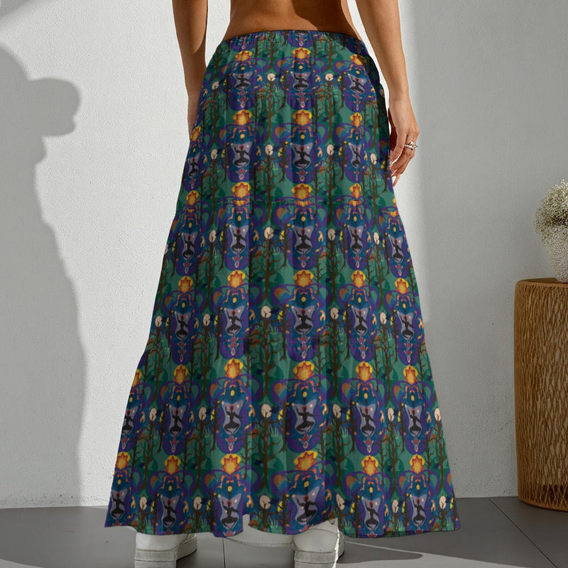 Herselves N Alla Creation Tiered Boho Maxi Skirt
