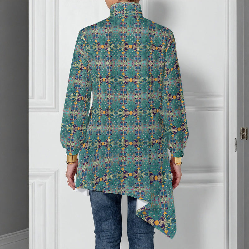 Aqua De Luna Asymmetrical Turtleneck Shirt