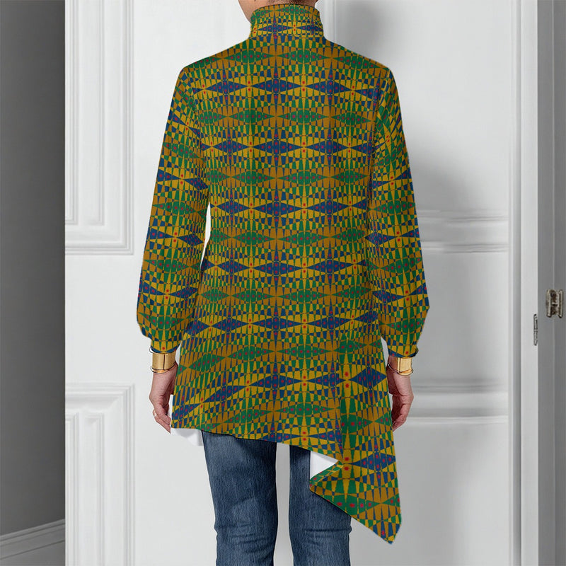 Pitti Pat To Market Asymmetrical Turtleneck Shirt